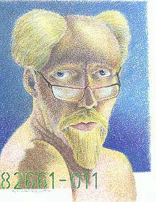 Color self-portrait, pencil on paper, 1993