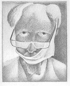 Black and white self-portrait, 1993