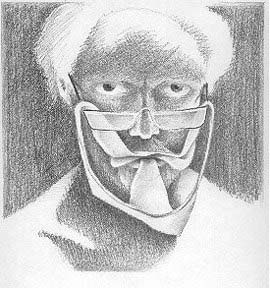 Black and white self-portrait, 1993