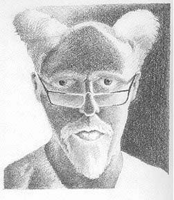 Black and white self-portrait, 1993