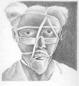 Black and white self-portrait, 1993