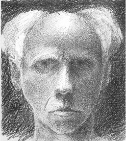 Black and white self-portrait, 1995