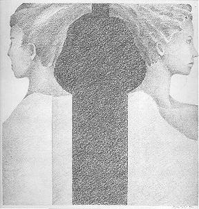 Sketches for the Vens Sculptures, pencil on paper, 1994