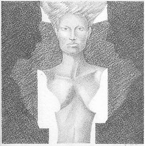 Sketches for the Vens Sculptures, pencil on paper, 1994