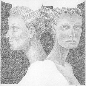 Sketches for the Vens Sculptures, pencil on paper, 1994